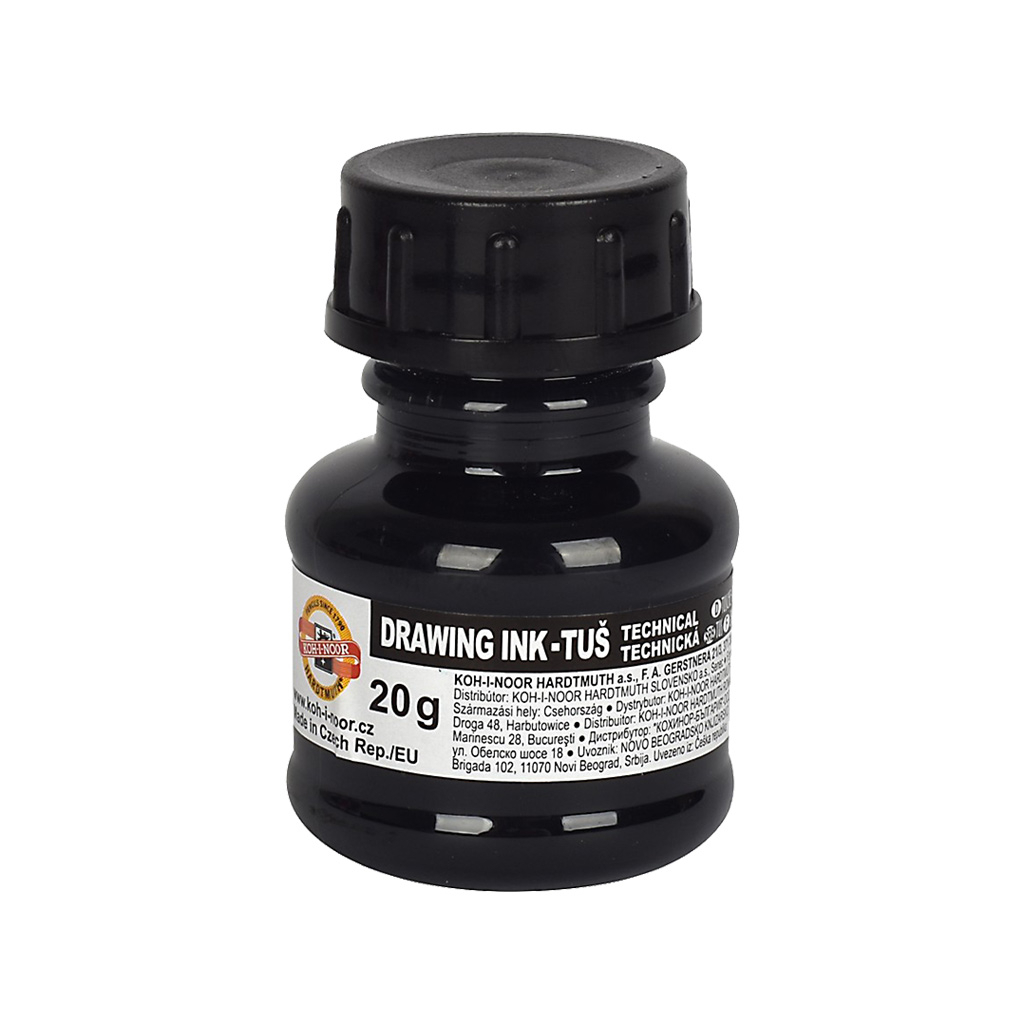 Туш для креслення Koh-i-Noor 20г чорна (141701) - фото 1