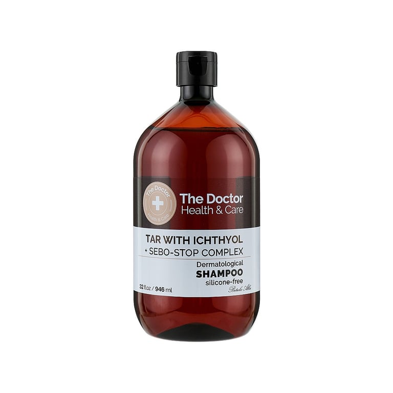 Шампунь The Doctor Health & Care Tar With Ichthyol + Sebo-Stop Complex Дьогтьовий з іхтіолом 946 мл (8588006041699) - фото 1