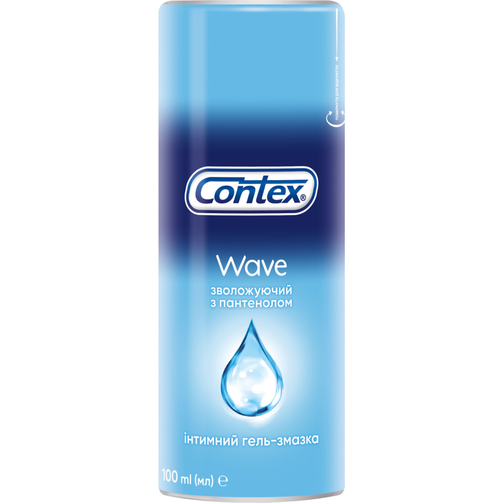 Інтимний гель-змазка Contex Wave зволожуючий з пантенолом (лубрикант) 100 мл (4820108005235) - головне фото