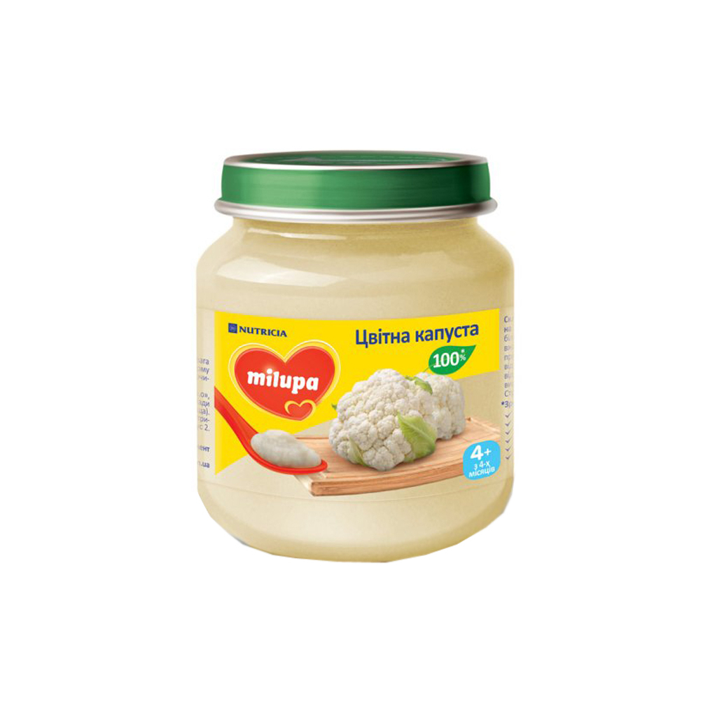 Дитяче пюре Milupa Цвітна капуста з 4 місяців 125 г (5900852030246) - фото 1