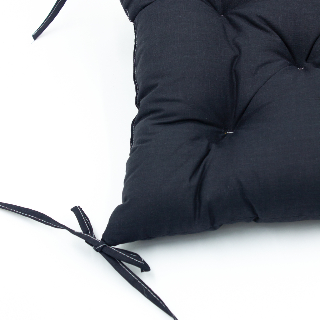 Подушка на стілець MirSon Ranforce Elite 16-9000 Black Stone 40х40 см (2200006185291) - фото 3 Подушка на стілець MirSon Ranforce Elite 16-9000 Black Stone 40х40 см (2200006185291) - фото 3