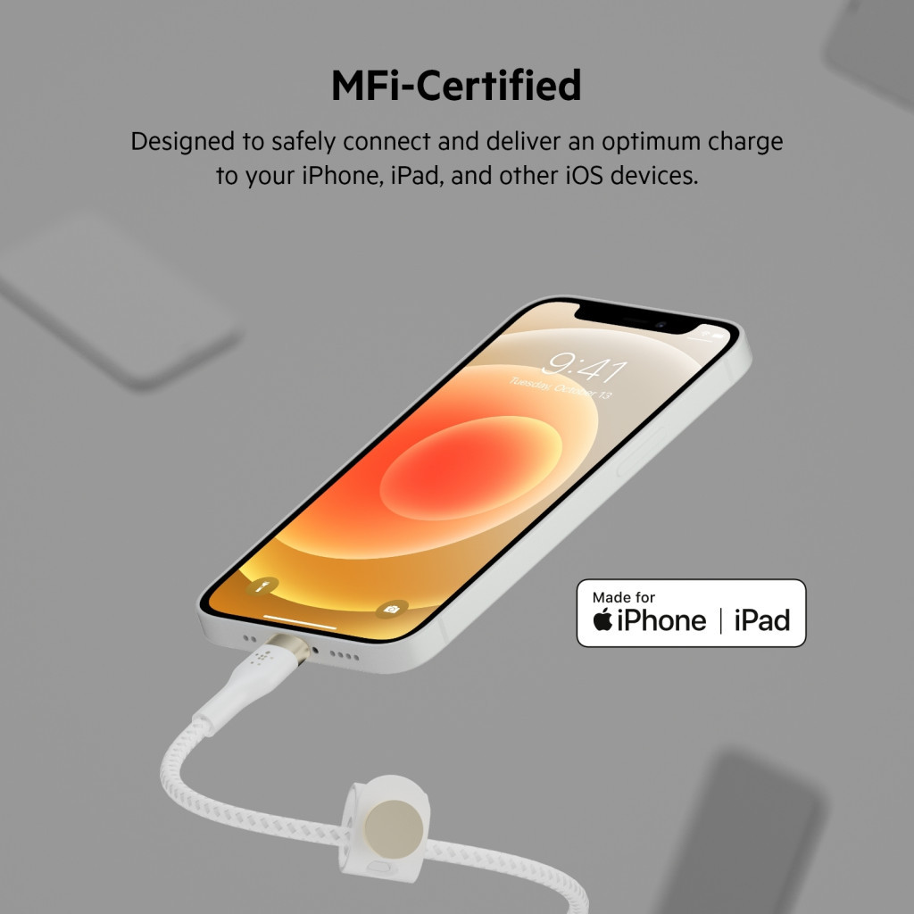 Дата кабель USB 2.0 AM to Lightning 1.0m white Belkin (CAA010BT1MWH) - фото 12 Дата кабель USB 2.0 AM to Lightning 1.0m white Belkin (CAA010BT1MWH) - фото 12