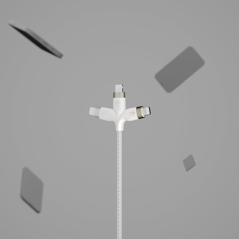 Дата кабель USB 2.0 AM to Lightning 1.0m white Belkin (CAA010BT1MWH) - фото 10