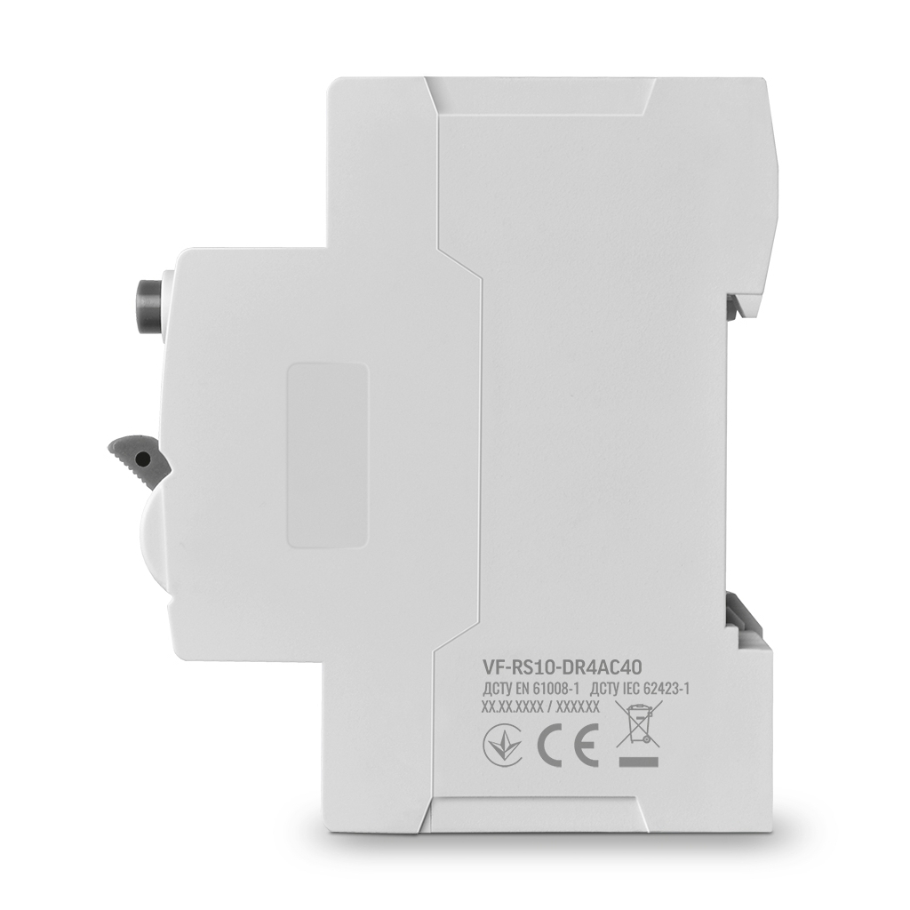 Диференційне реле (ПЗВ) Videx RESIST АС 4п 30мА 10кА 40А (VF-RS10-DR4AC40) - фото 3 Диференційне реле (ПЗВ) Videx RESIST АС 4п 30мА 10кА 40А (VF-RS10-DR4AC40) - фото 3