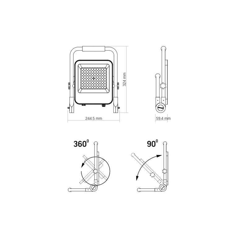 Прожектор Videx LED акумуляторний PREMIUM VIDEX F2A 50W 5000K (VL-F2A-505) - фото 5