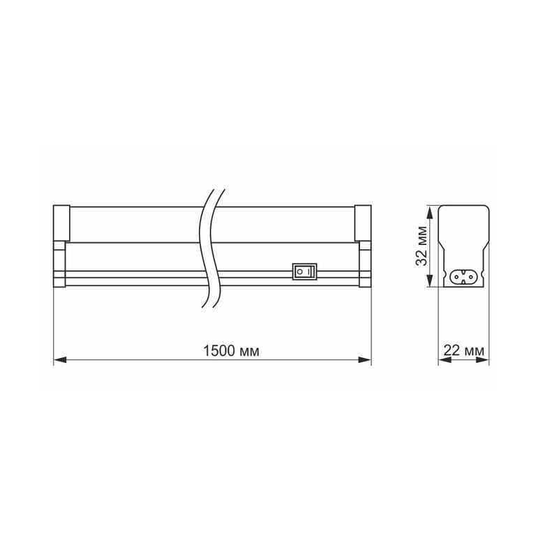 Світильник TITANUM LED Т5  25W 1.5М 5000K (TL-T5-25155) - фото 4