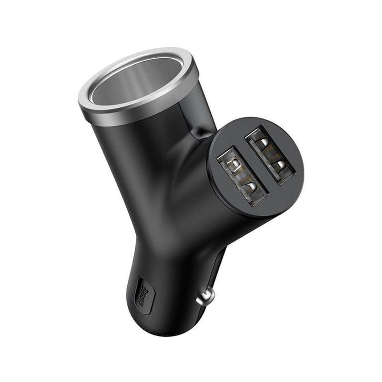 Зарядний пристрій Baseus Y type dual USB-A Black (CCALL-YX01) - фото 1