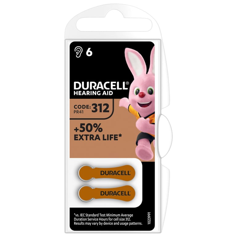 Батарейка Duracell PR41 / 312 * 6 (5007516/5011449) - фото 2
