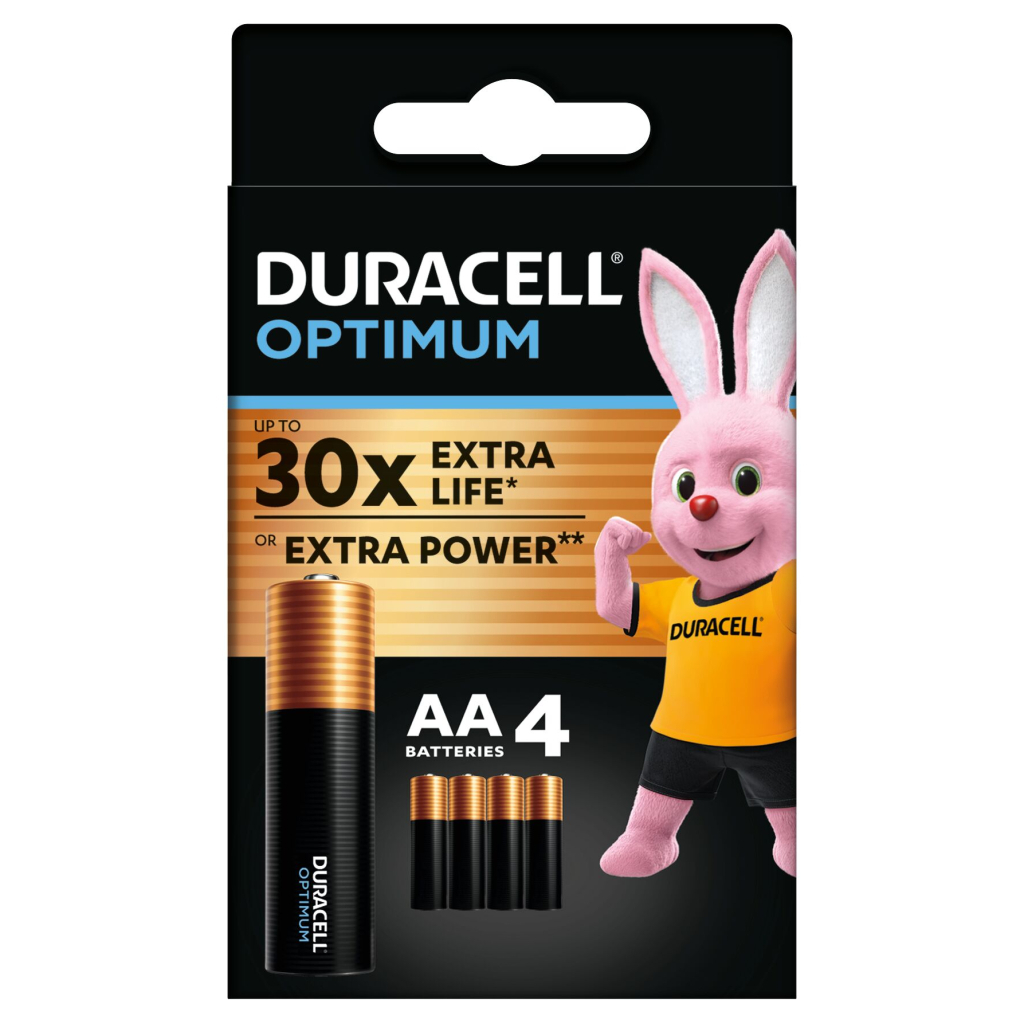 Батарейка Duracell Optimum AA лужні 4 шт. в упаковці (5015595) - фото 1