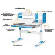 Парта ErgoKids TH-330 Blue (TH-330 W/BL) - фото 3