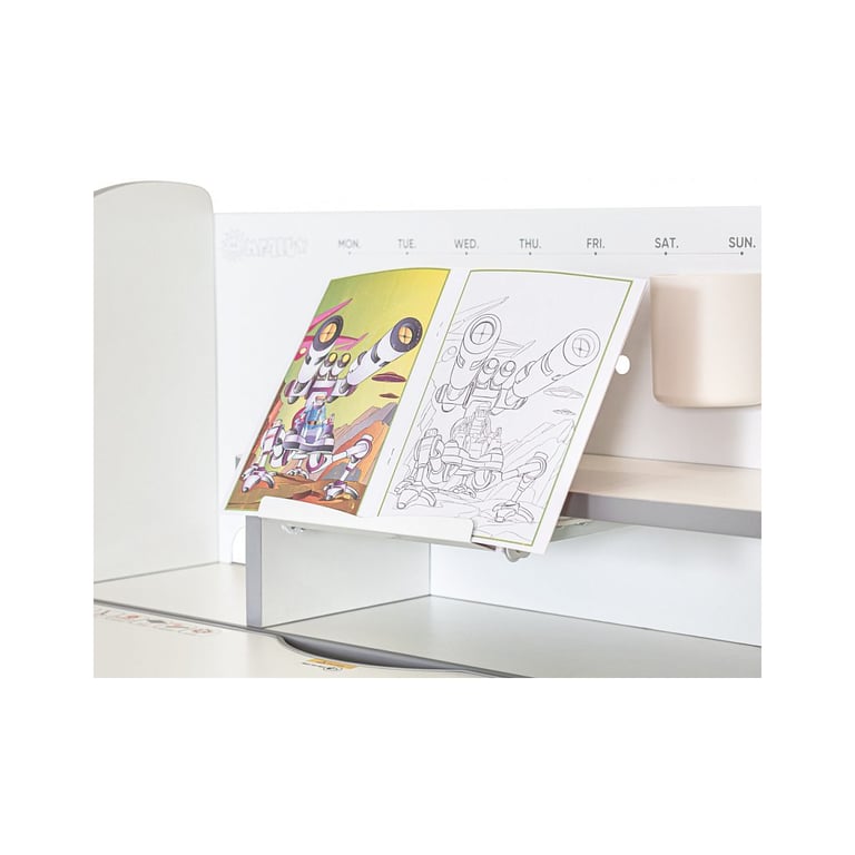 Парта Mealux Hamilton Multicolor Grey (BD-680 W/G MC+G з полицею) - фото 3