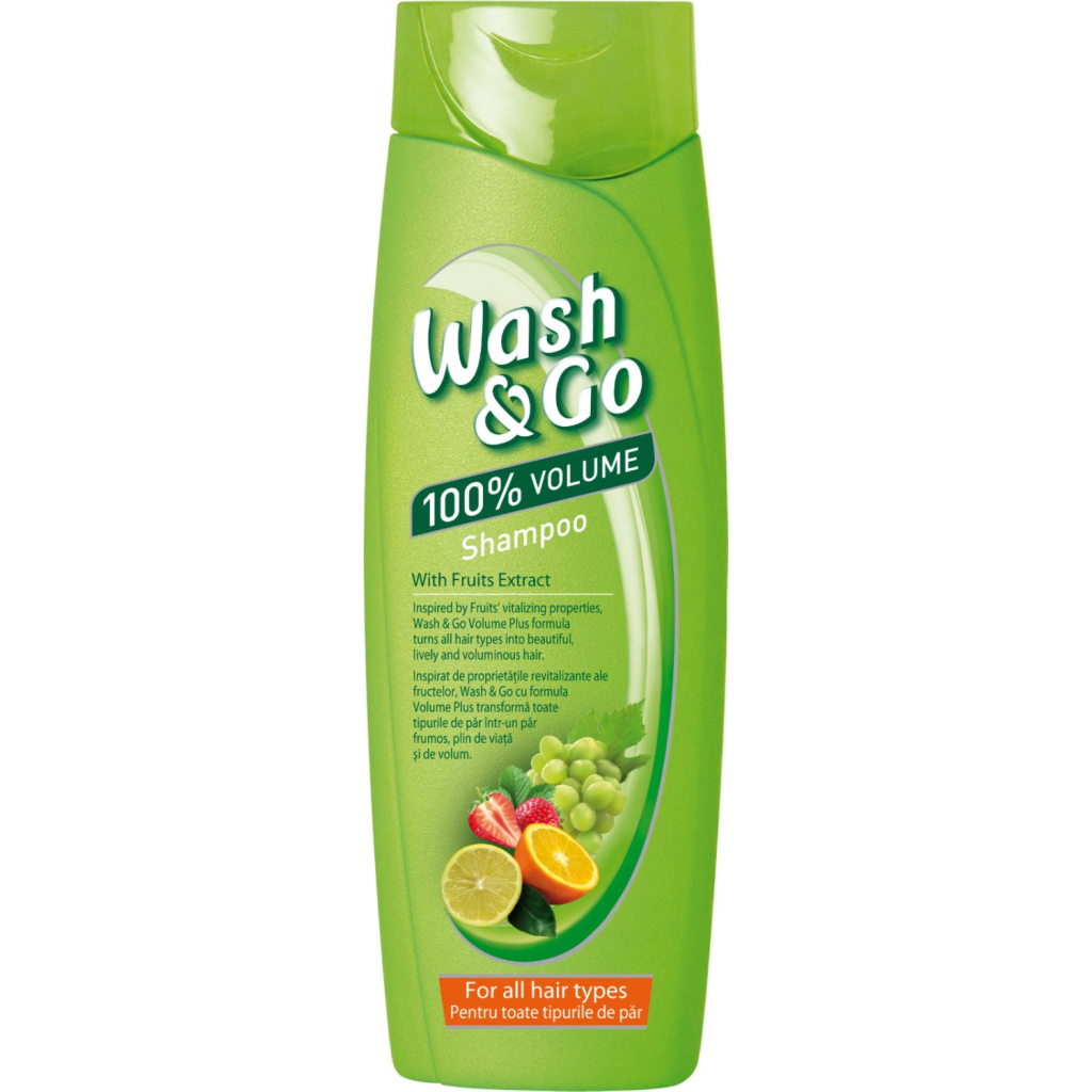 Шампунь Wash&Go з екстрактами фруктів для всіх типів волосся 360 мл (8008970056777) Шампунь Wash&Go з екстрактами фруктів для всіх типів волосся 360 мл (8008970056777)
