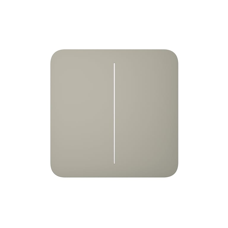 Розумний вимикач Ajax SoloButton 2-gang /Оливковий (SoloButton 2-gang /Olive) - фото 1