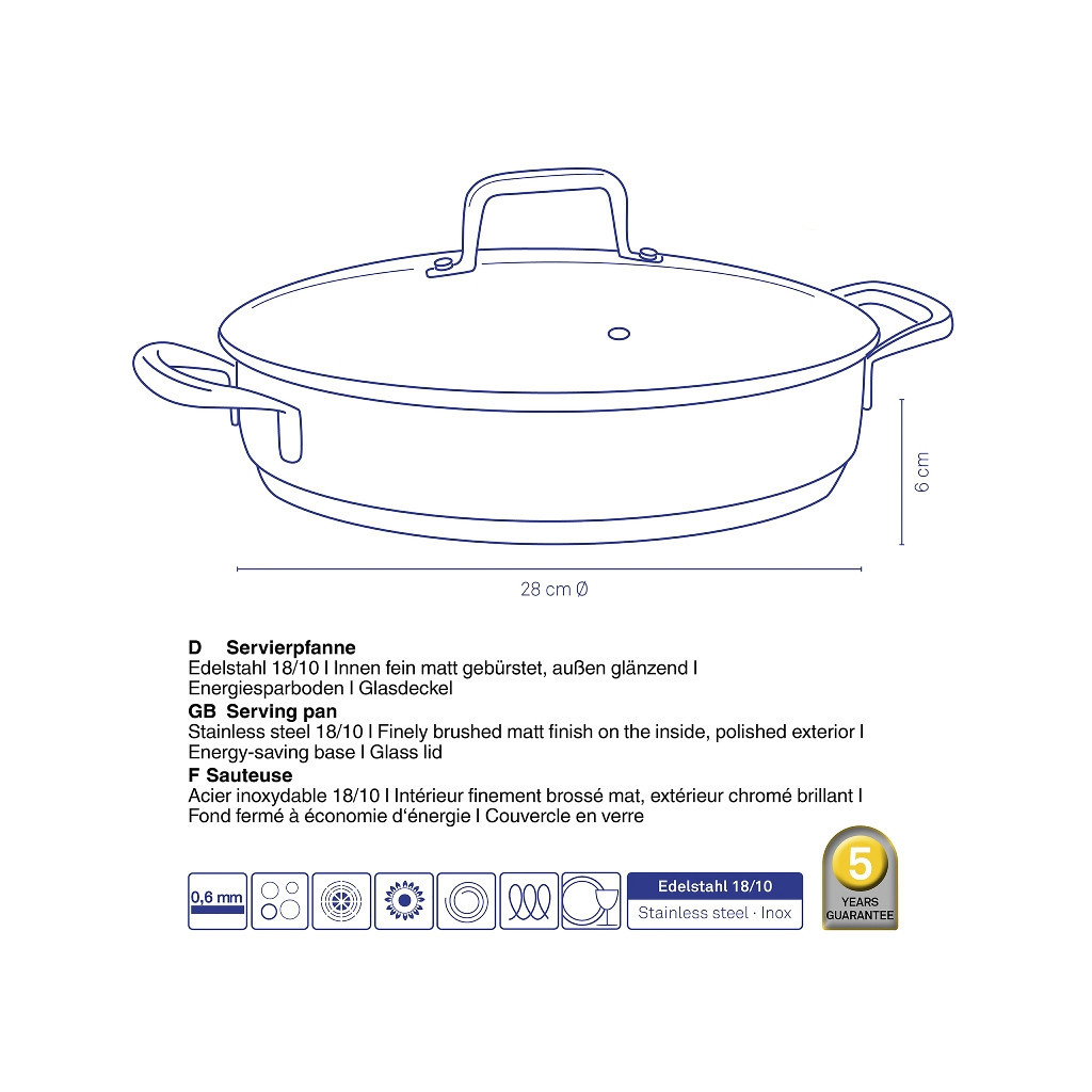 Сотейник Kela Flavoria 28 см (10186) - фото 2 Сотейник Kela Flavoria 28 см (10186) - фото 2