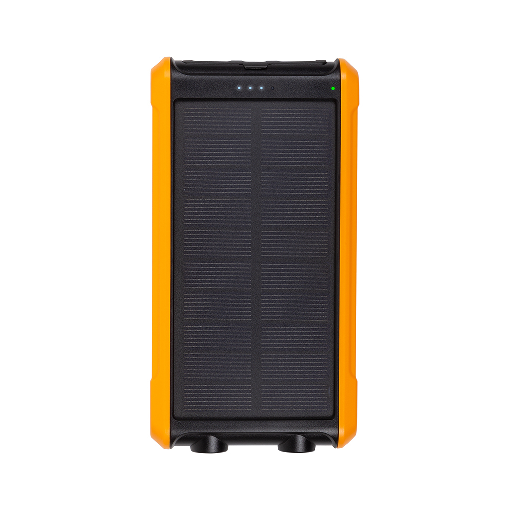 Батарея універсальна PowerPlant 10000mAh, USB-A*2, + Solar 5.5V-0,2A (PB930494) - фото 1