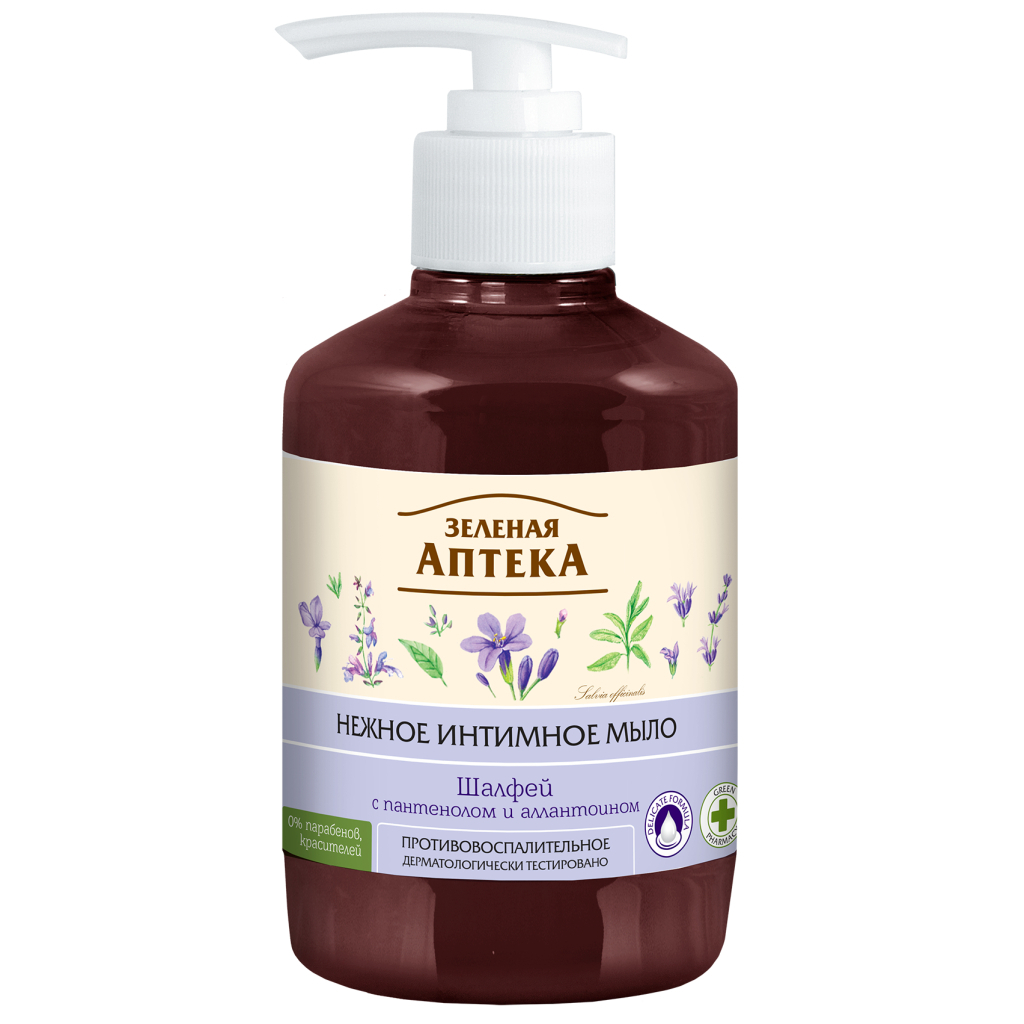 Мило для інтимної гігієни Зелена Аптека Шавлія Протизапальне 370 мл (4823015916748) Мило для інтимної гігієни Зелена Аптека Шавлія Протизапальне 370 мл (4823015916748)