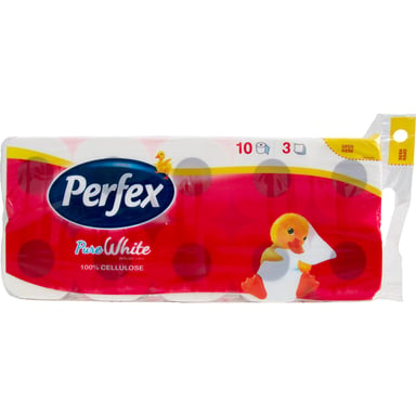 Туалетний папір Perfex Pure White 3 шари 10 рулонів (8600101745910) - фото 1