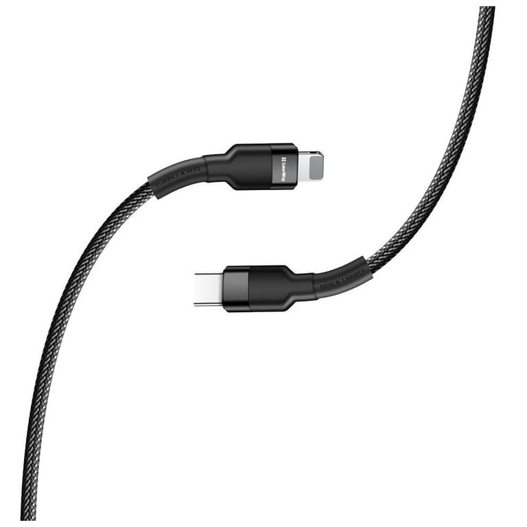 Дата кабель USB-C to Lightning 0.3m 3А black ColorWay (CW-CBPDCL054-BK) - фото 5