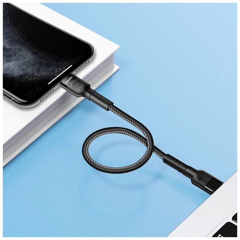 Дата кабель USB-C to Lightning 0.3m 3А black ColorWay (CW-CBPDCL054-BK) - фото 8