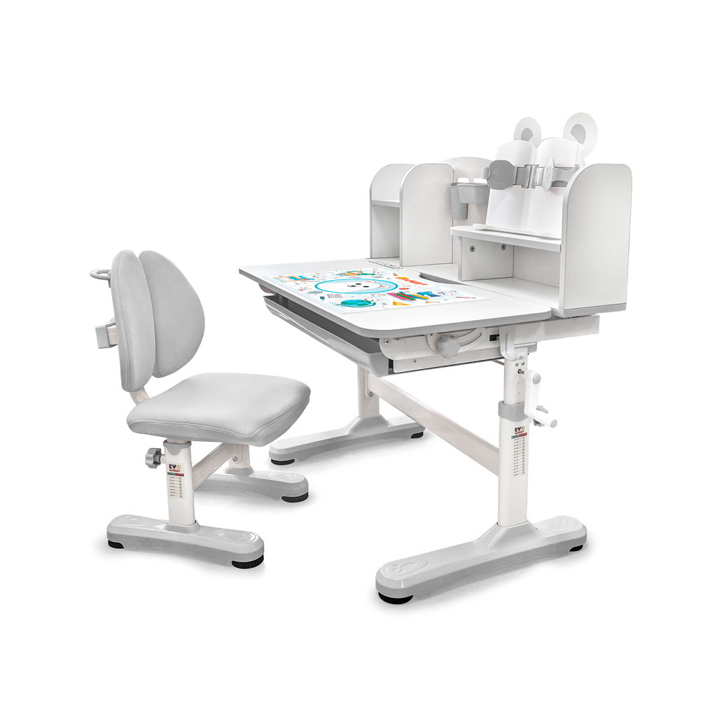 Парта зі стільцем Evo-kids Panda XL grey (BD-29 G) Парта зі стільцем Evo-kids Panda XL grey (BD-29 G)