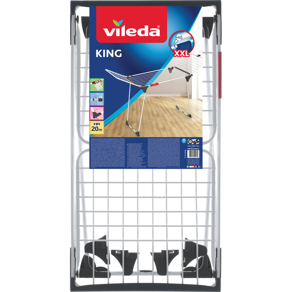 Сушарка для білизни Vileda King Indoor Dryer 20 м (4023103202139) - фото 2 Сушарка для білизни Vileda King Indoor Dryer 20 м (4023103202139) - фото 2