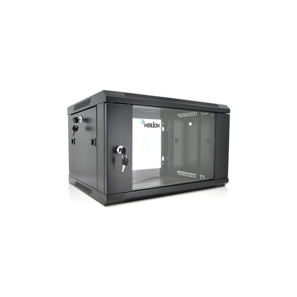 Шафа настінна Merlion 6U 19" 600*450*367 (Ш*Г*В)мм, black (Ml3-6406 / 23526) - фото 1 Шафа настінна Merlion 6U 19" 600*450*367 (Ш*Г*В)мм, black (Ml3-6406 / 23526) - фото 1