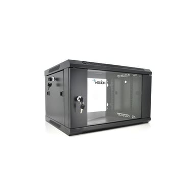 Шафа настінна Merlion 6U 19" 600*450*367 (Ш*Г*В)мм, black (Ml3-6406 / 23526) - фото 1