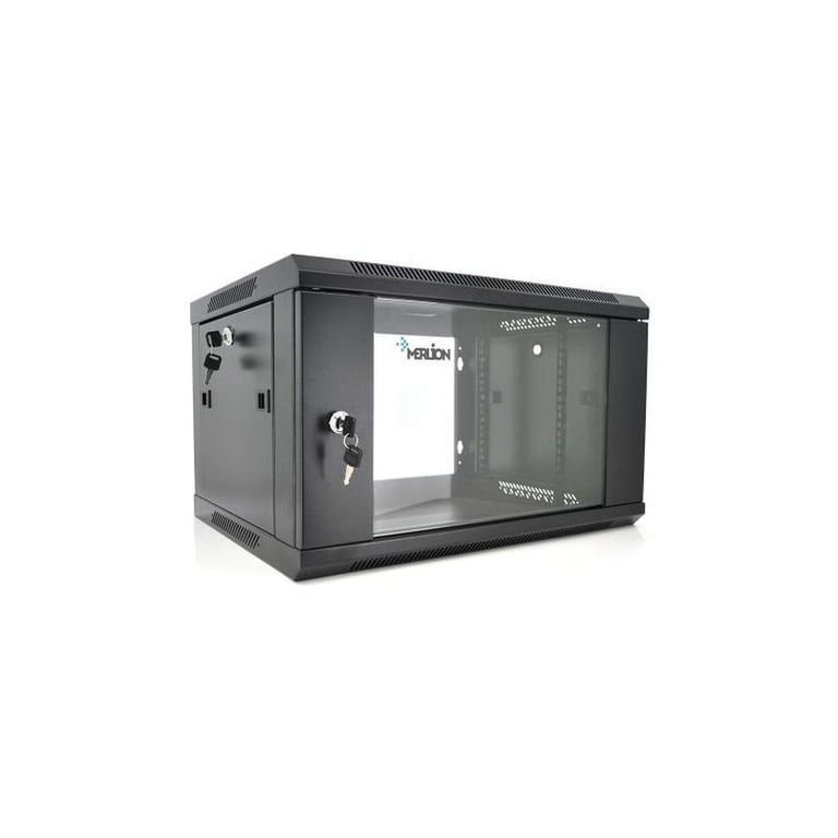 Шафа настінна Merlion 6U 19" 600*600*367 (Ш*Г*В)мм, black (Ml3-6606 / 23525) - фото 1