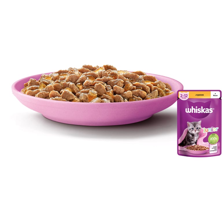 Вологий корм для кішок Whiskas Kitten Курка в желе 85 г (5900951302152/5900951302138) - фото 3