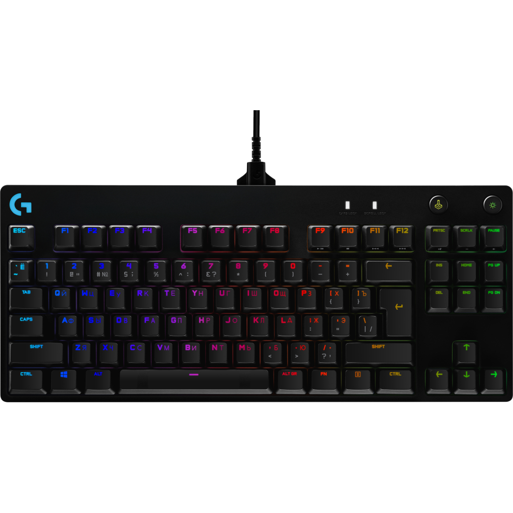 Клавіатура Logitech G PRO Mechanical Gaming USB UA Black (920-009392) - фото 1