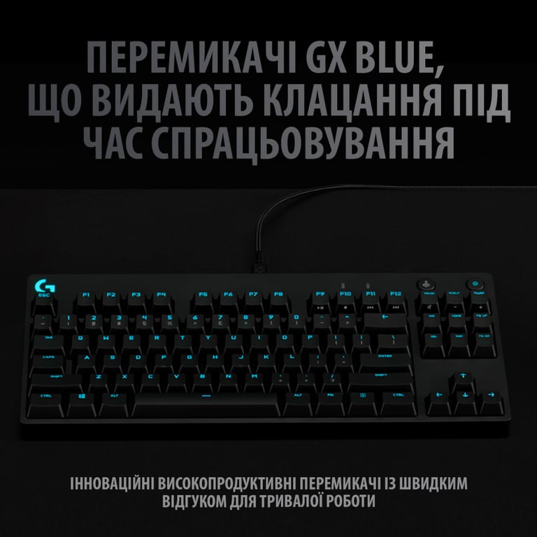 Клавіатура Logitech G PRO Mechanical Gaming USB UA Black (920-009392) - фото 3