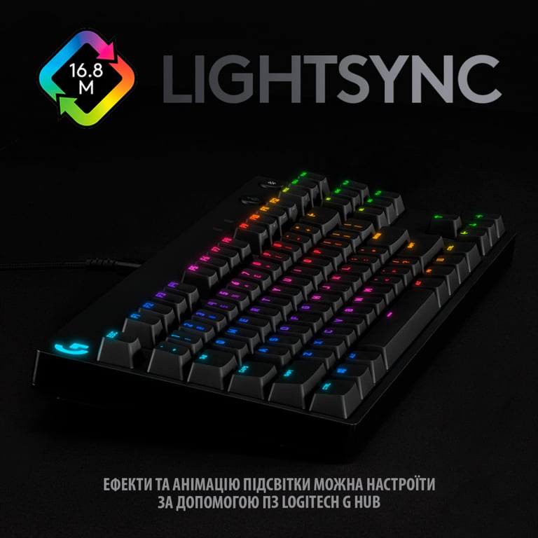 Клавіатура Logitech G PRO Mechanical Gaming USB UA Black (920-009392) - фото 5