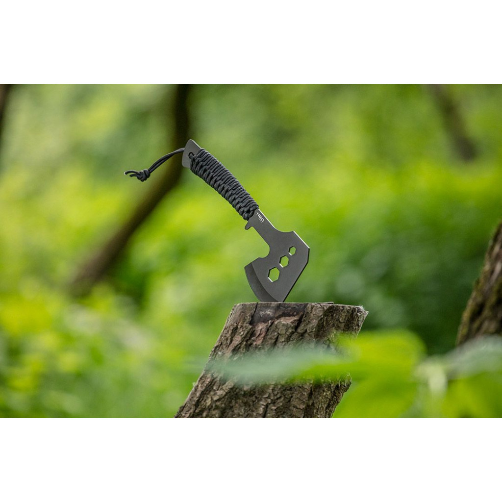 Сокира Neo Tools 26см, лезо 8см, 3Cr13, ручка з паракорду (63-118) - фото 11 Сокира Neo Tools 26см, лезо 8см, 3Cr13, ручка з паракорду (63-118) - фото 11