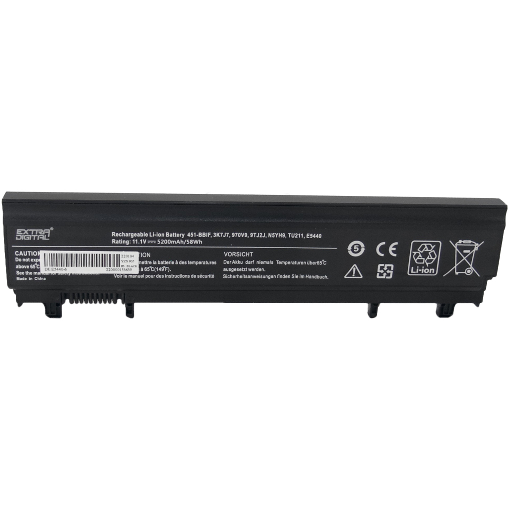 Акумулятор до ноутбука Dell E5440, E5540 5200mAh Extradigital (BND4010) - фото 3 Акумулятор до ноутбука Dell E5440, E5540 5200mAh Extradigital (BND4010) - фото 3