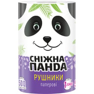 Паперові рушники Сніжна Панда Jumbo Roll 2 шари 500 аркушів 1 рулон (4820183971524) - фото 1