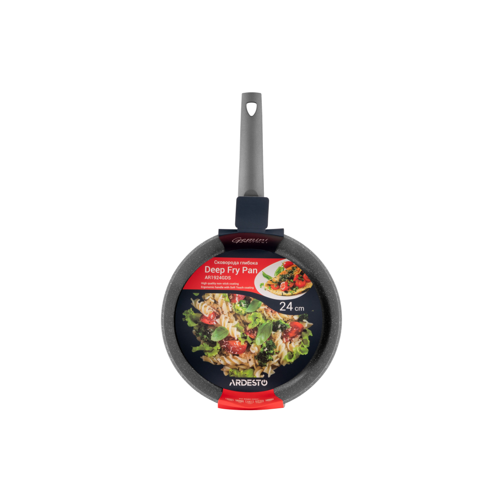 Сковорода Ardesto Gemini Gourmet Apulia Grey 24 см (AR1924GDS) - фото 2 Сковорода Ardesto Gemini Gourmet Apulia Grey 24 см (AR1924GDS) - фото 2