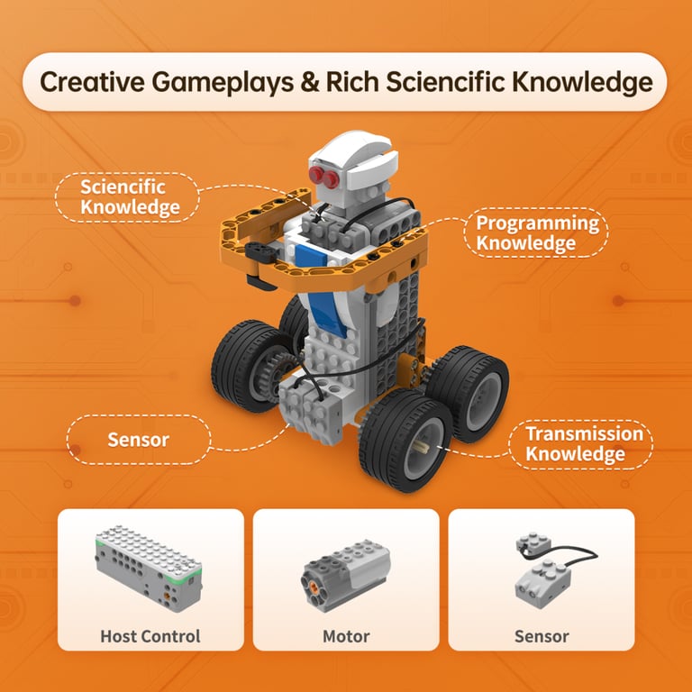 Конструктор Makerzoid Superbot Educational Building Blocks (MKZ-ID-SPB) - фото 6