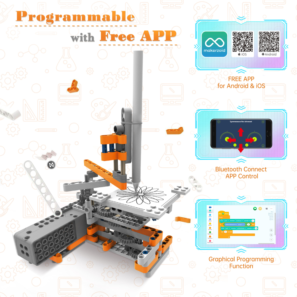 Конструктор Makerzoid Superbot Educational Building Blocks (MKZ-ID-SPB) - фото 7 Конструктор Makerzoid Superbot Educational Building Blocks (MKZ-ID-SPB) - фото 7