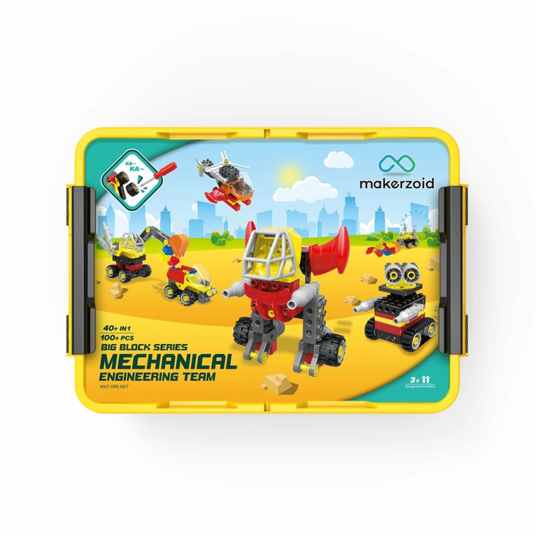 Конструктор Makerzoid Big Building Blocks-Mechanical Engineering Team (MKZ-OBK-MET) - фото 4