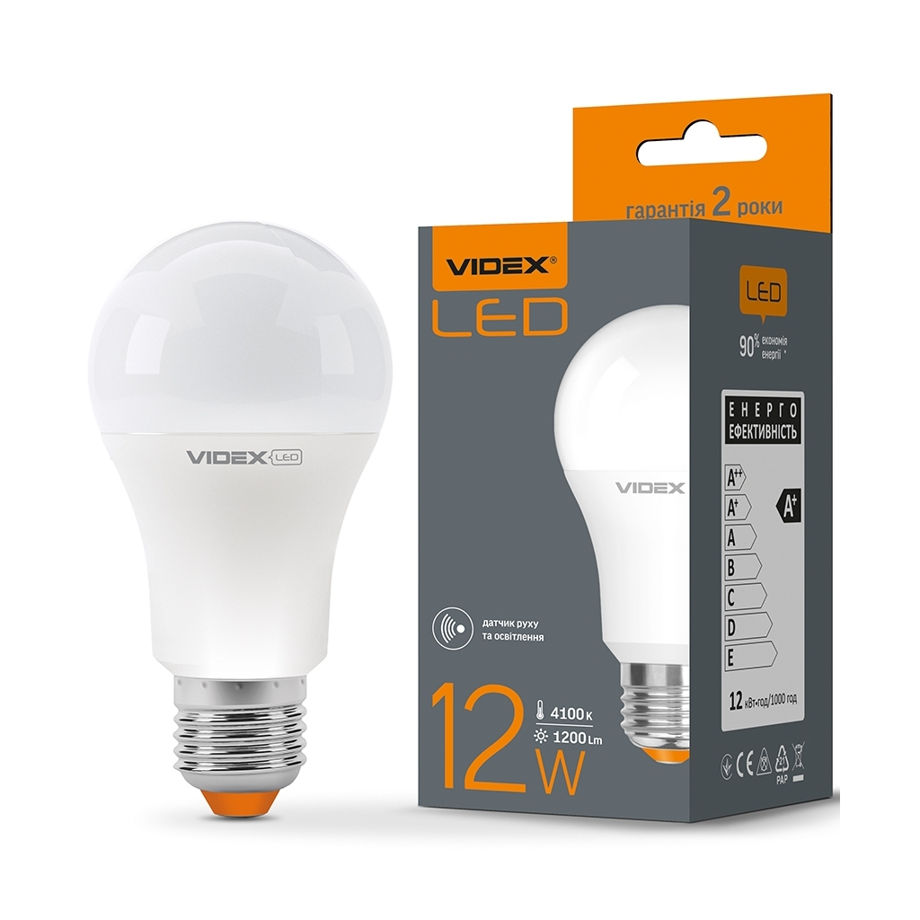 Лампочка Videx LED A60e 12W E27 4100K (VL-A60e-12274-S) Лампочка Videx LED A60e 12W E27 4100K (VL-A60e-12274-S)