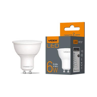 Лампочка Videx LED MR16еD 6W GU10 4100K дімерна (VL-MR16еD-06104) - фото 1