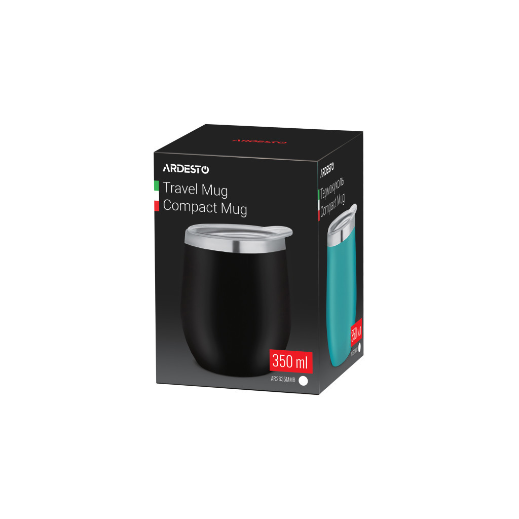 Термокружка Ardesto Compact Mug 350 мл Black (AR2635MMB) - фото 4 Термокружка Ardesto Compact Mug 350 мл Black (AR2635MMB) - фото 4