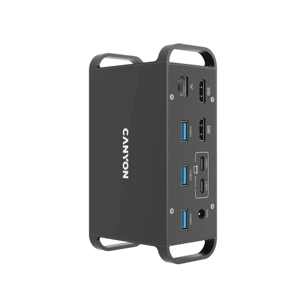Порт-реплікатор Canyon Docking Station with 14 ports, with Type C female*4, USB3.0*2, USB2.0*2 (CNS-HDS95ST) - фото 2 Порт-реплікатор Canyon Docking Station with 14 ports, with Type C female*4, USB3.0*2, USB2.0*2 (CNS-HDS95ST) - фото 2