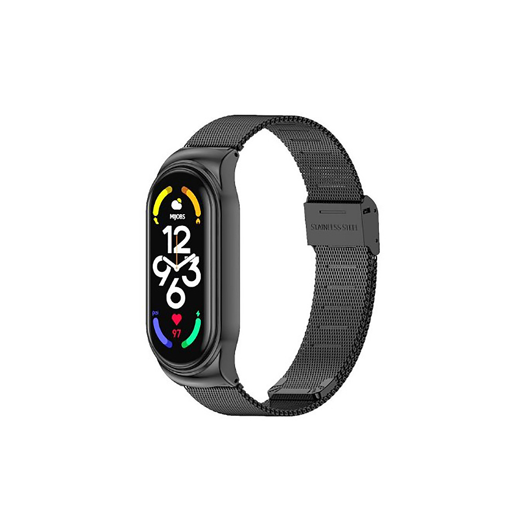 Ремінець до фітнес браслета BeCover Metal для Xiaomi Mi Smart Band 7 Black (707493) Ремінець до фітнес браслета BeCover Metal для Xiaomi Mi Smart Band 7 Black (707493)