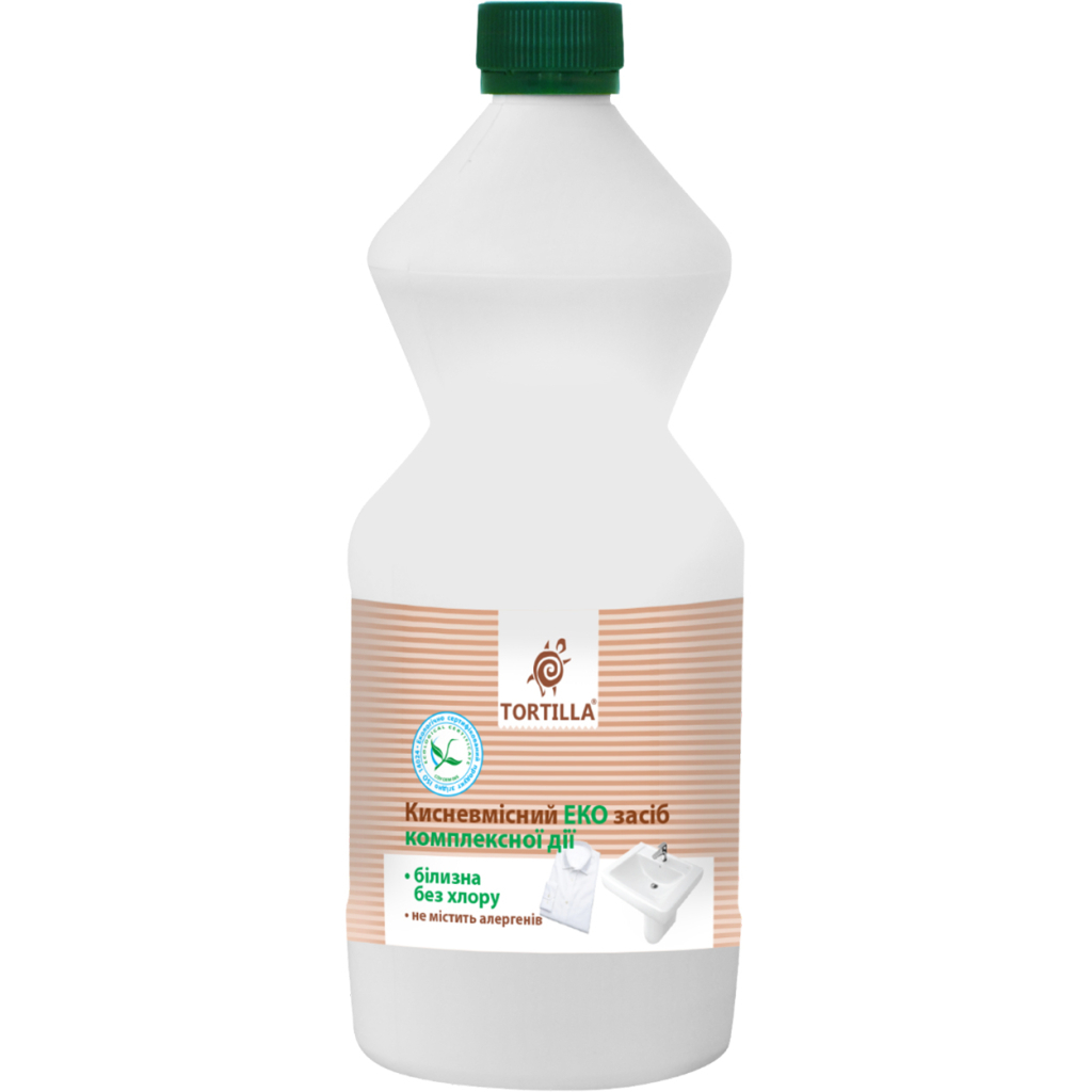 Відбілювач Tortilla Кисневмісний Еко засіб комплексної дії Білизна без хлору 850 мл (4823015909030) - фото 1