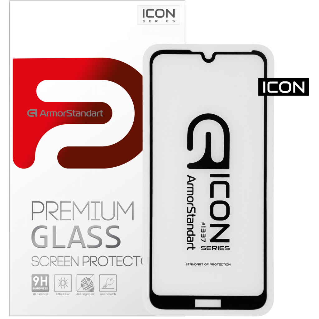 Скло захисне Armorstandart Icon Huawei Y6 2019 Black (ARM55986-GIC-BK) - фото 1