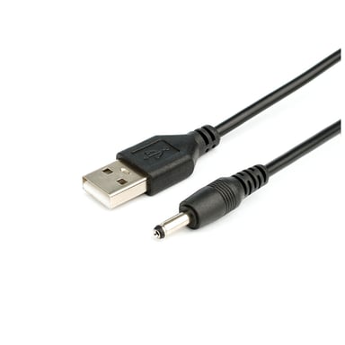 Кабель живлення USB AM to 3.5DC 1.0m 2A black Atcom (10035) - фото 1
