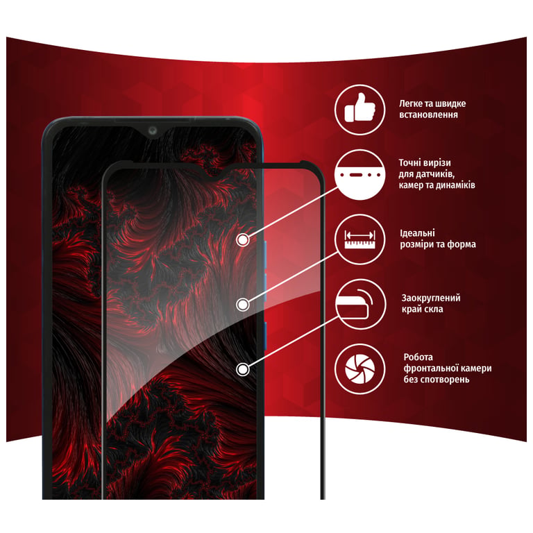 Скло захисне Intaleo Full Glue Tecno Pop 5 LTE (1283126535376) - фото 2