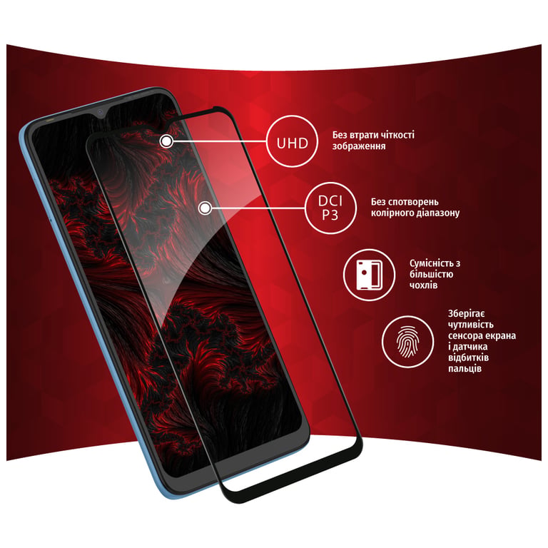 Скло захисне Intaleo Full Glue Tecno Pop 5 LTE (1283126535376) - фото 3