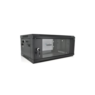 Шафа настінна Merlion 4U 19" 600*600*279 (Ш*Г*В)мм, black (Ml3-6604 / 23524) - фото 1
